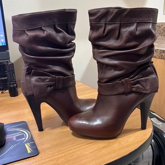 Gianni Bini Vintage Leather Slouchy Booties Size 8 - Picture 5 of 10